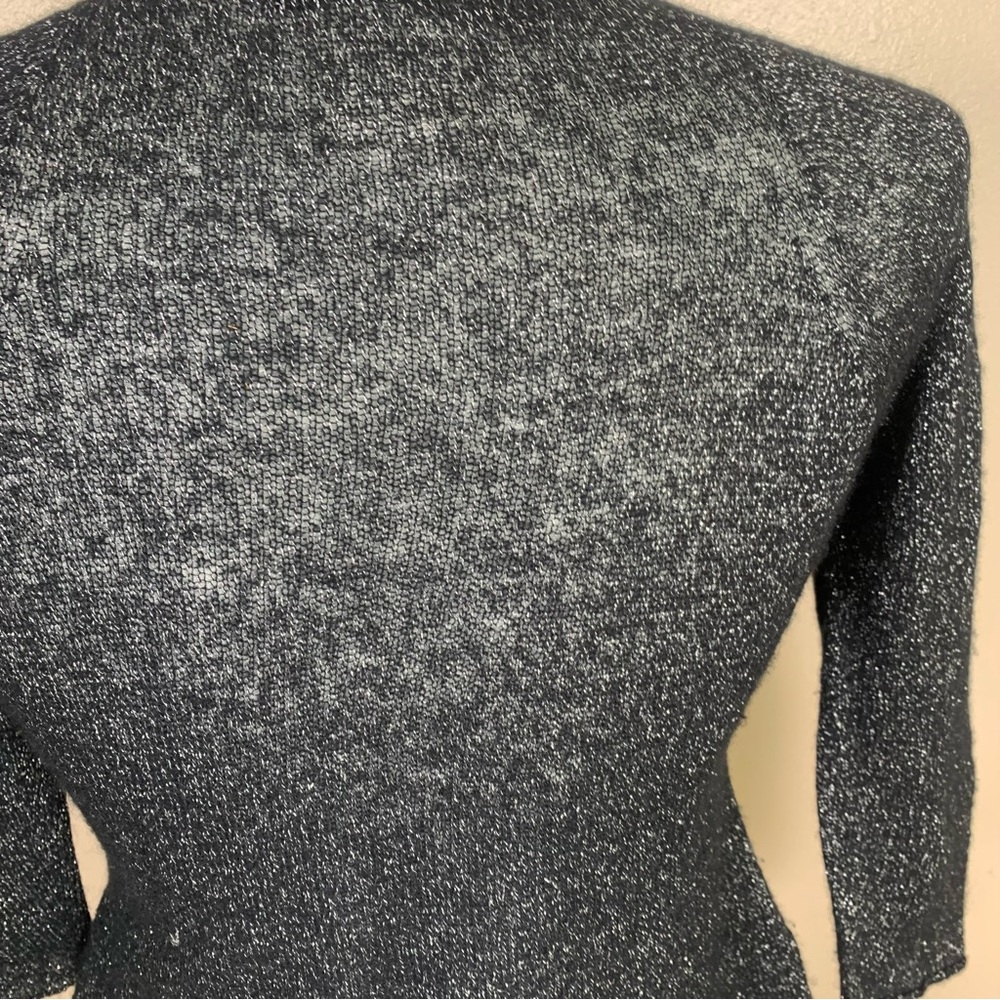 Roberto Collina Per Ships Italy Cashmere Cardigan Bolero Metallic Knit - Picture 8 of 13